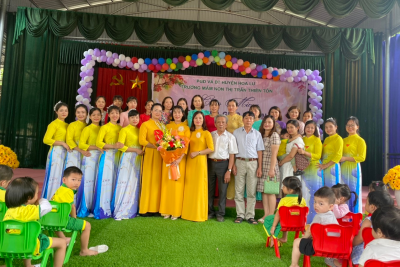 Chào mừng 40 năm ngày Nhà giáo Việt Nam (20/11/1982-20/11/2022) trường mầm non thị trấn Thiên Tôn