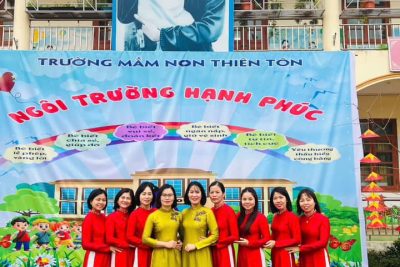 Trường mầm non Thiên Tôn hưởng ứng tuần lễ áo dài và chào mừng ngày quốc tế Phụ nữ 8/3.